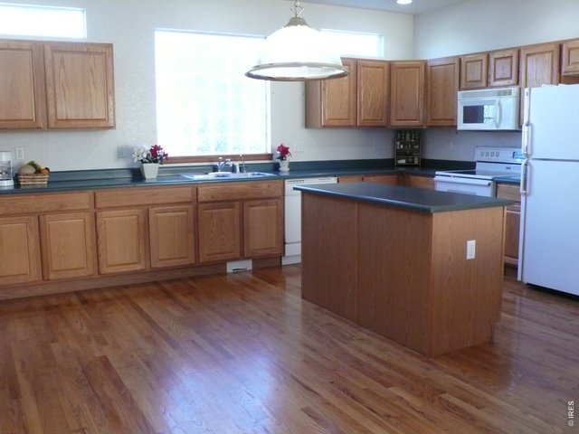 This lovely kitchen has lots of room for a kitchen